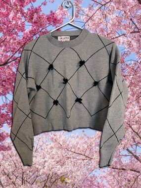 J for Justice Gray Bow Sweater – Cute & Cozy Knit